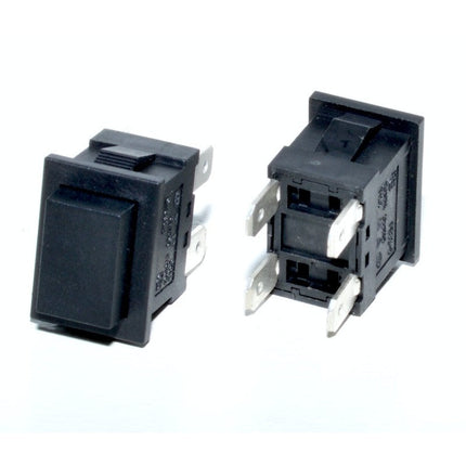Buton intrerupator dreptunghi negru pentru protectie