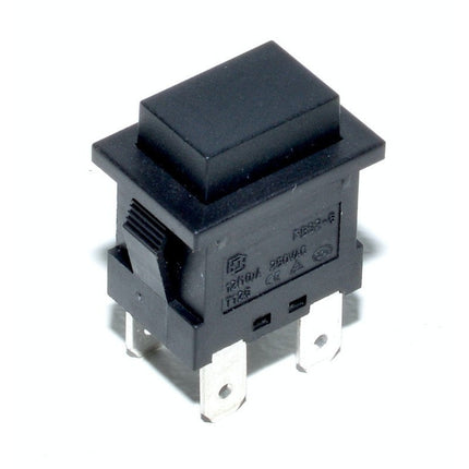 Buton intrerupator dreptunghi negru pentru protectie