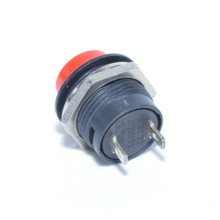 Buton push apasare rosu fara retinere 14X24mm