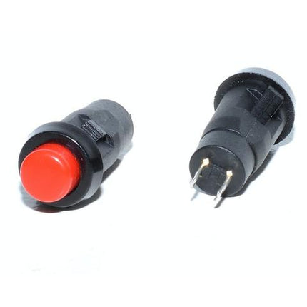 Buton push revenire rosu 12x32mm
