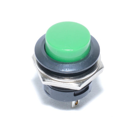 Buton push apasare verde fara retinere 14X24mm