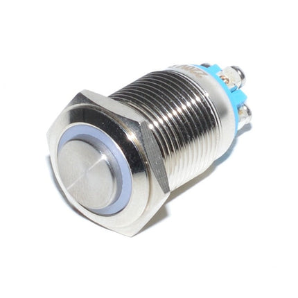 Buton metalic prin apasare led rosu 16mm 220V