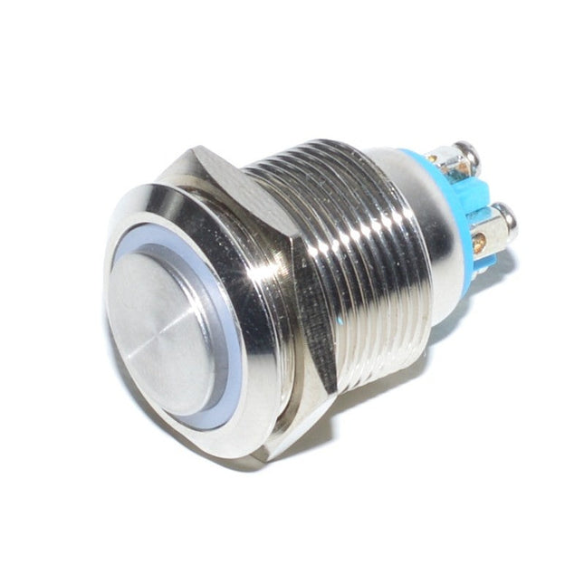 Buton metalic prin apasare led rosu 19mm 220V