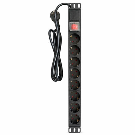 Rack bara alimentare (PDU) 19" 8 prize schuko, alimentare schuko 16A Ted Electric TED006295