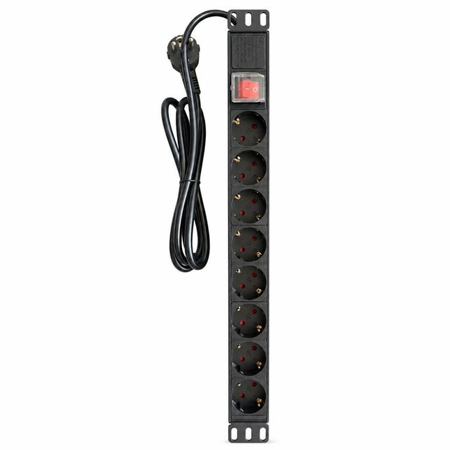 Rack bara alimentare (PDU) 19" 8 prize schuko, alimentare schuko 16A Ted Electric TED006295