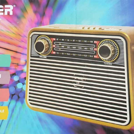 Radio retro cu usb/SD/aux/ BT si acumulator