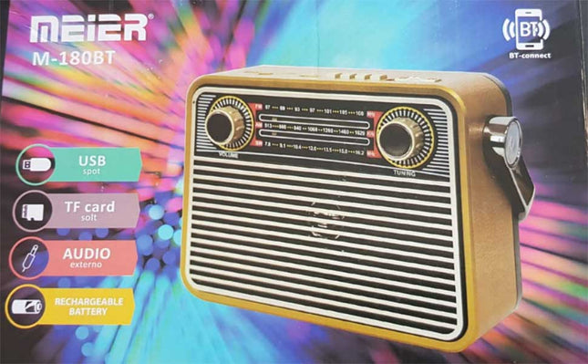 Radio retro cu usb/SD/aux/ BT si acumulator