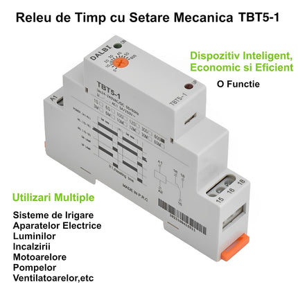 Releu timp sina DIN pentru instalatii
