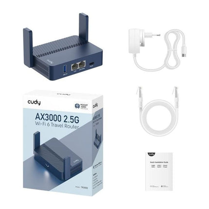 Router Cudy TR3000, Wi-Fi 6 AX3000, port WAN 2.5G, USB 3.0, VPN, Cudy Mesh - imagine 4