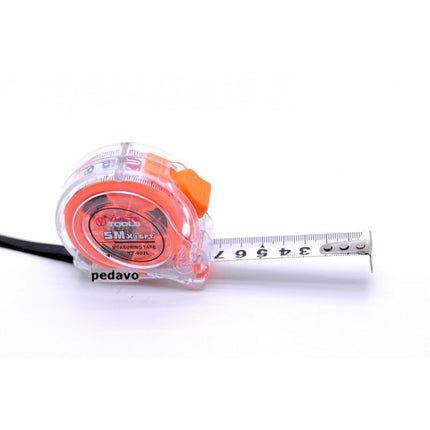 Ruleta banda metalica doua fete transparente 5m