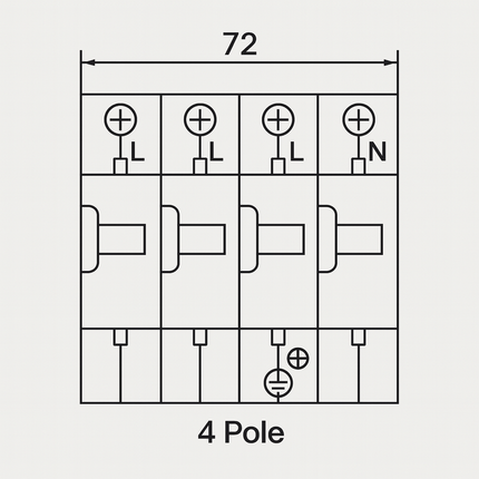 Descarcator supratensiune AC trifazic 4P 275V T1+T2