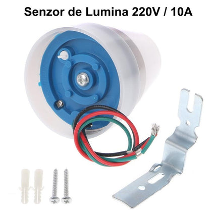 Senzor crepuscular 220V lumina, alb 360˚