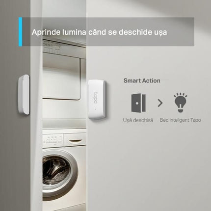 Senzor de contact usa/fereastra TP-Link Tapo T110, wireless, baterie (necesita hub Tapo) - imagine 2