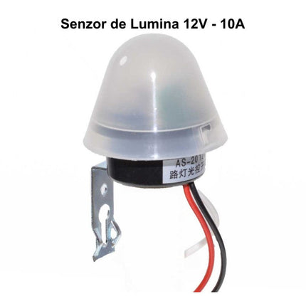 Senzor lumina crepuscular 12V, alb 12V