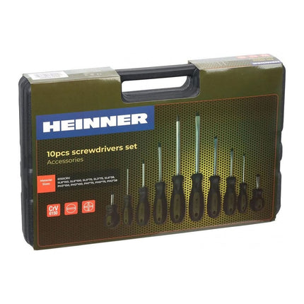 Set 10 surubelnite Heinner PCSS011, crom-vanadiu, drepte si cruce