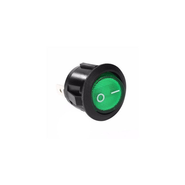Intrerupator buton on-off verde led - Aparataj electric