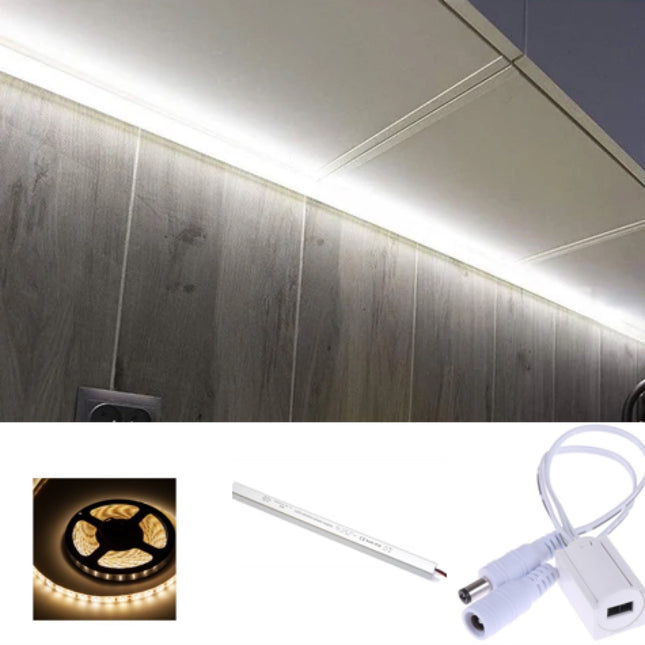 Banda led bucatarie profil aluminiu set - Iluminat LED