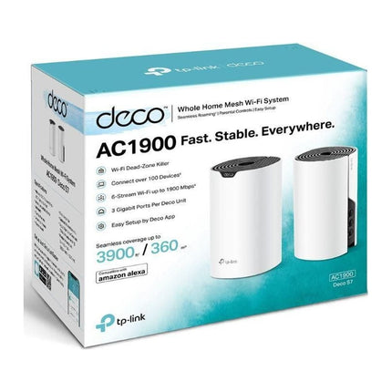 Sistem Wi-Fi Mesh TP-Link Deco S7 AC1900, 2 unitati, 3 porturi Gigabit per unitate - imagine 2