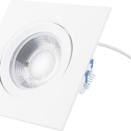Spot Led Patrat COB alb,  9W=160W, 6500K, lumina rece