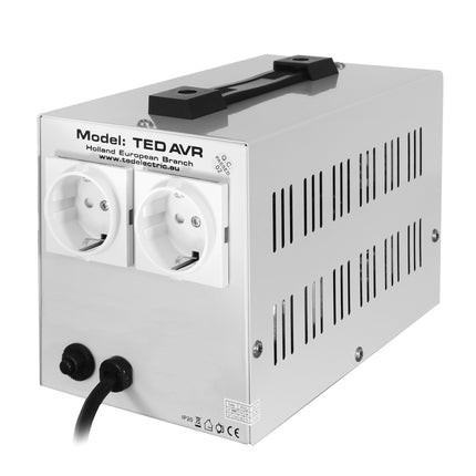 Stabilizator retea maxim 500VA-AVR LCD 2 iesiri schuko TED000194 (1/8)
