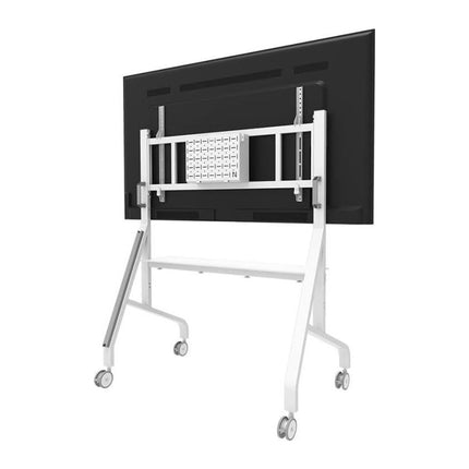 Stand TV mobil Neomounts FL50-575WH1, 65-110 inch, 125 kg, VESA 1100x600, cu roti, alb - imagine 5
