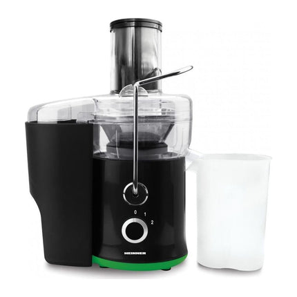 Storcator de fructe si legume Heinner HSF-600BK, 600 W, tub 65 mm, 2 viteze, sita inox
