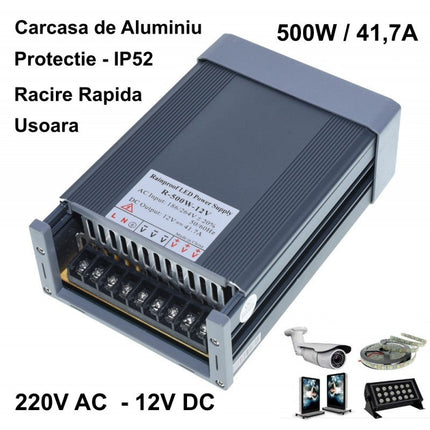 Sursa alimentare exterior 500W 12V 7A