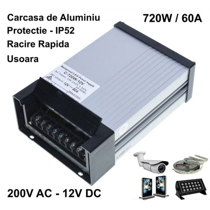 Sursa alimentare exterior 720W 12V 60A