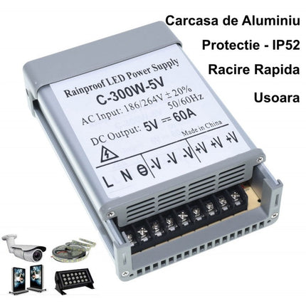 Sursa alimentare exterior 5V-60A 300W 5V 60A