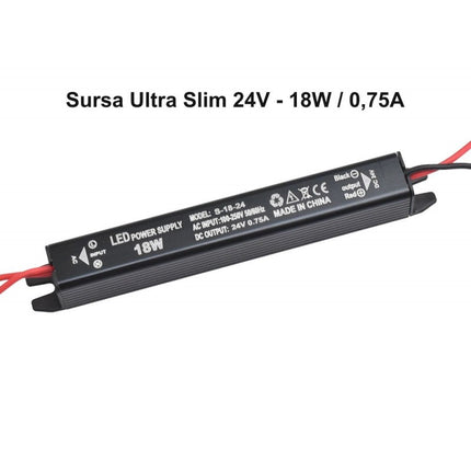 Sursa Alimentare Slim / 0,75A 24V 18W 75A