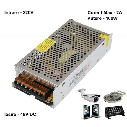 Sursa alimentare metalica 220V 48V 100W 2A