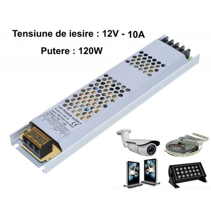 Sursa alimentare slim 120W 12V 10A
