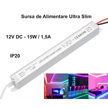Sursa Alimentare Slim / 1,5A 12V 15W 5A