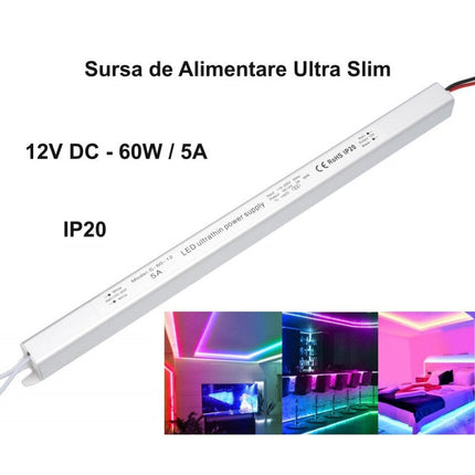 Sursa Alimentare Slim / 5A 12V 60W