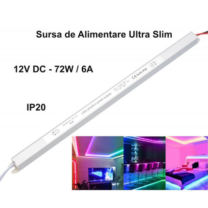 Sursa Alimentare Slim / 6A 12V 72W