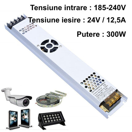 Sursa alimentare slim 300W 24V 5A