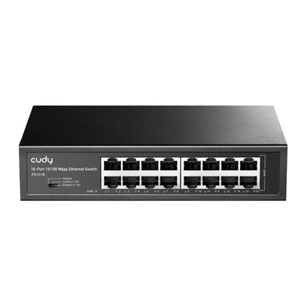 Switch Cudy FS1016, 16 porturi 10/100 Mbps, metal, rackabil, moduri VLAN/Extend - imagine 2