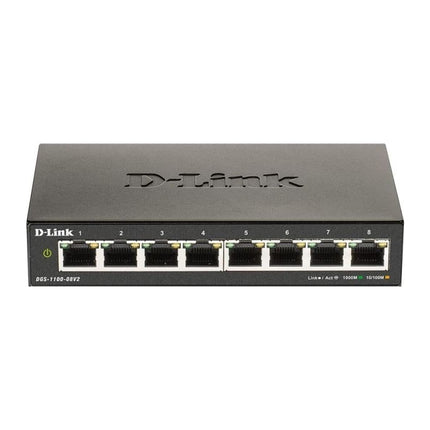 Switch D-Link DGS-1100-08V2, 8 porturi Gigabit, Easy Smart (VLAN, QoS), fara ventilator - imagine 3