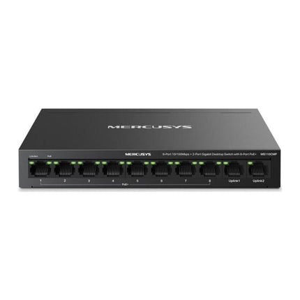 Switch PoE Mercusys MS110CMP, 8 porturi 10/100 PoE+ + 2 porturi Gigabit, metal - imagine 2