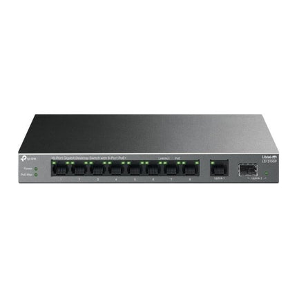 Switch PoE TP-Link LiteWave LS1210GP, 10 porturi Gigabit, 8x PoE+ 61 W, 1 slot SFP - imagine 6