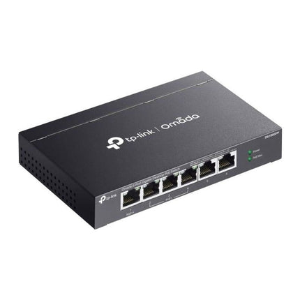Switch PoE TP-Link Omada DS106GPP, 6 porturi Gigabit, 3x PoE+ + 1x PoE++ 64 W, desktop - imagine 5