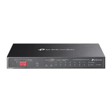 Switch PoE TP-Link Omada DS110GMP, 10 porturi Gigabit, 8x PoE+ 123 W, 1 slot SFP