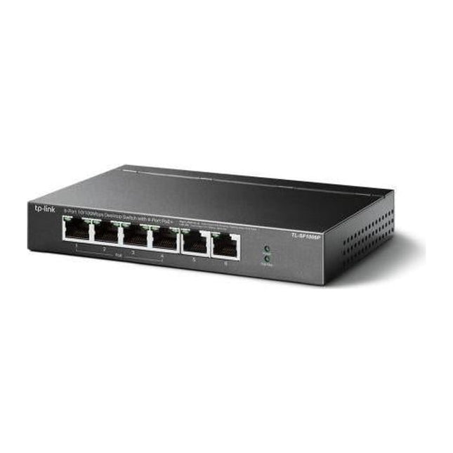 Switch PoE TP-Link TL-SF1006P, 6 porturi 10/100 Mbps, 4x PoE+ 67 W, desktop metal