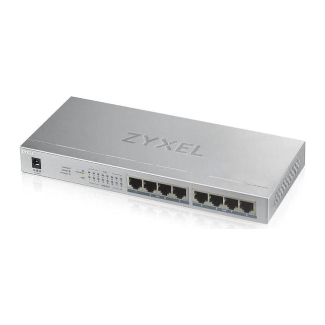 Switch PoE Zyxel GS1008-HP, 8 porturi Gigabit PoE+, buget 60 W, desktop