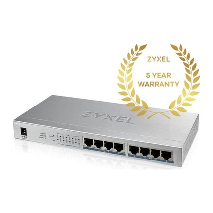 Switch PoE Zyxel GS1008-HP, 8 porturi Gigabit PoE+, buget 60 W, desktop - imagine 8
