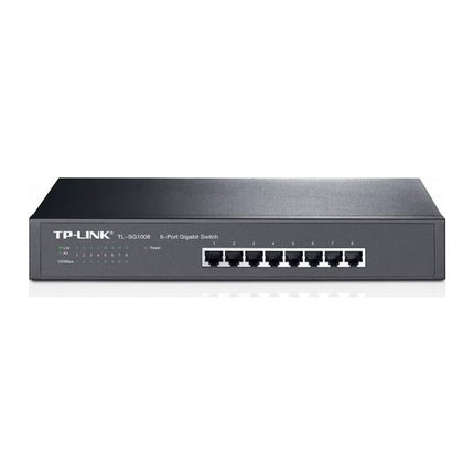 Switch TP-Link TL-SG1008, 8 porturi Gigabit, metal, rackabil 1U