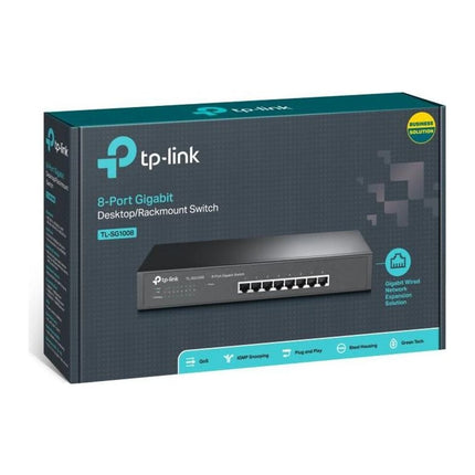Switch TP-Link TL-SG1008, 8 porturi Gigabit, metal, rackabil 1U - imagine 4