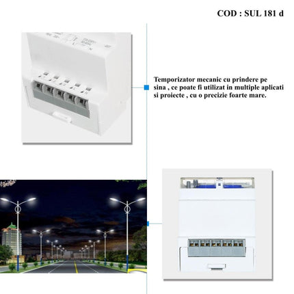 Temporizator Mecanic panou 16A pentru instalatii