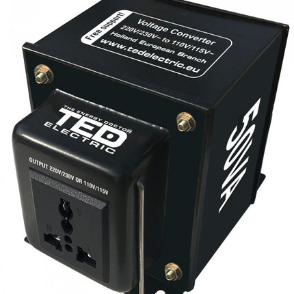 Transformator de tensiune, Convertor de la 220V la 110V si Reversibil 50VA 50W, TED Electric TED003683