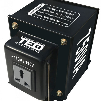 Transformator de tensiune, Convertor de la 220V la 110V si Reversibil 750VA 750W, TED Electric TED003690